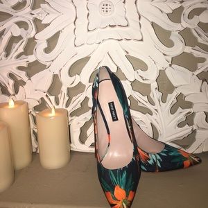 Navy Tropical Tatiana Pump